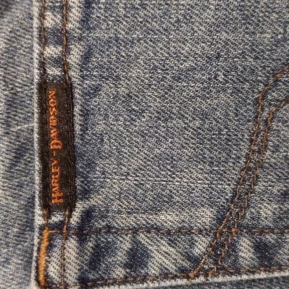 Harley Davidson Genuine Jeans 5 Pocket Style 100% Cotton - Picture 3 of 10